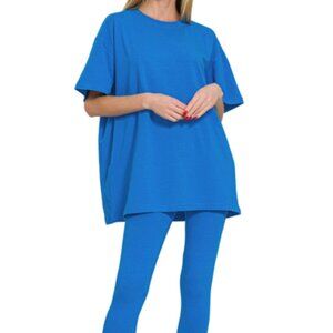 #121MAJOR REDUCTION!!! ROUND NECK TOP AND LEGGINGS SET